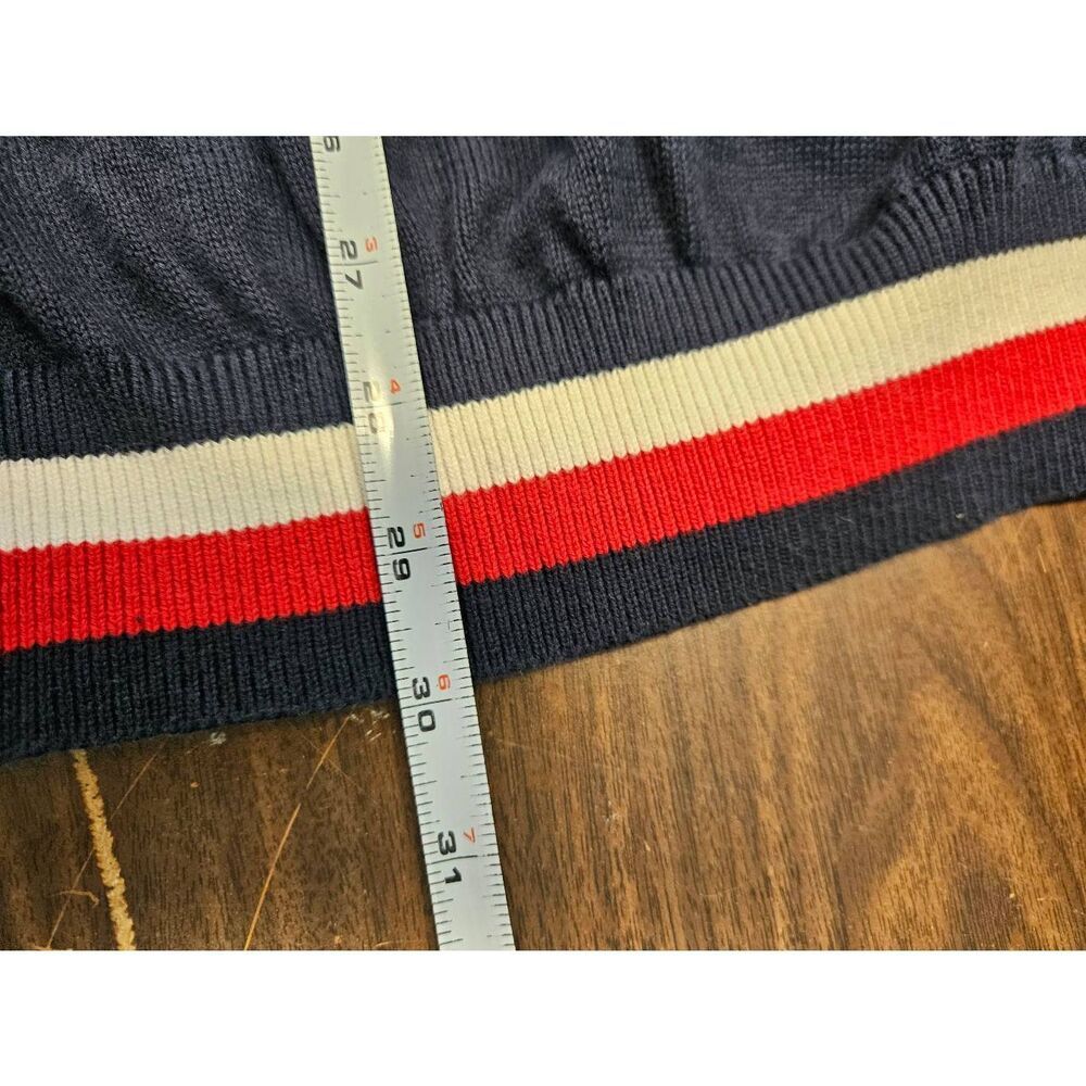 Tommy Hilfiger Navy Quarter Zip Sweater XL Pullover - Picture 7 of 7